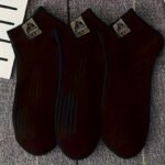 5-Pair Women'S Everyday Crew Socks - Soft Low-Cut Ankle Socks, Non-Slip Cushioned Sole, Everyday & Formal Wear - Multi-Color Pack (Black/White/Brown/Beige/) - Hand Wash Only, Versatile Footwear, Classic Style, Durable Stitching, Daily Essentials - Image 6