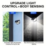 New 100Led Wall Sensor Light, Intelligent Light Sensor, Solar Charging, Brightness Automatic Adjustment, Outdoor High Quality Solar Sensor Light, Four Side Luminous Human Sensor Wall Light - Image 7