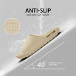 Simple Solid Color Slides, Casual Open Toe Soft Sole Shoes, Comfortable Indoor Home Bathroom Slides - Image 14
