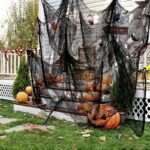 1Pc/10Pcs Black & White + Spider Web Mesh, Dark Gothic Style With Sheer Fabric And Irregular Netting / Wrinkled Drape Effect For A Lightweight Transparent Look - Perfect Halloween Decor To Create Mystery Atmosphere: Ideal Party Props Or Porch Staircase Adornment - Image 9
