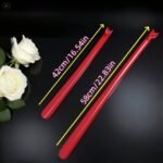 1Pc/2Pcs Black (Blue) Plastic Shoe Horn, No Bending Required, Lazy Slip-On Shoe Helper For Elderly And Pregnant Women, Hanging Design For Easy Storage, Essential Household Item - Image 2