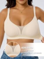 Seamless Jelly Women'S Sports Bra - Wireless, Comfortable Support With Removable Pads, Adjustable Straps, Mesh Design For Yoga, Pilates, Running & Casual Attire - Image 10