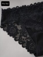 5-Pack Women'S Plus Size Lace Stitching Underwear - Elegant Floral Print, Breathable & Comfortable Mid-Rise Briefs (Xl-5Xl), Daily Wear Underwear | Feminine Elegance | Intricate Lace Detail - Image 7