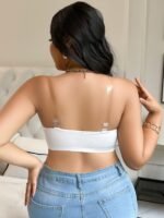 Elegant Plus-Size Floral Lace Bra With Front Closure - Seamless, Breathable Push-Up Design, Wide Straps, Comfort Fit, Non-Padded, Machine Washable - Chic White - Image 10