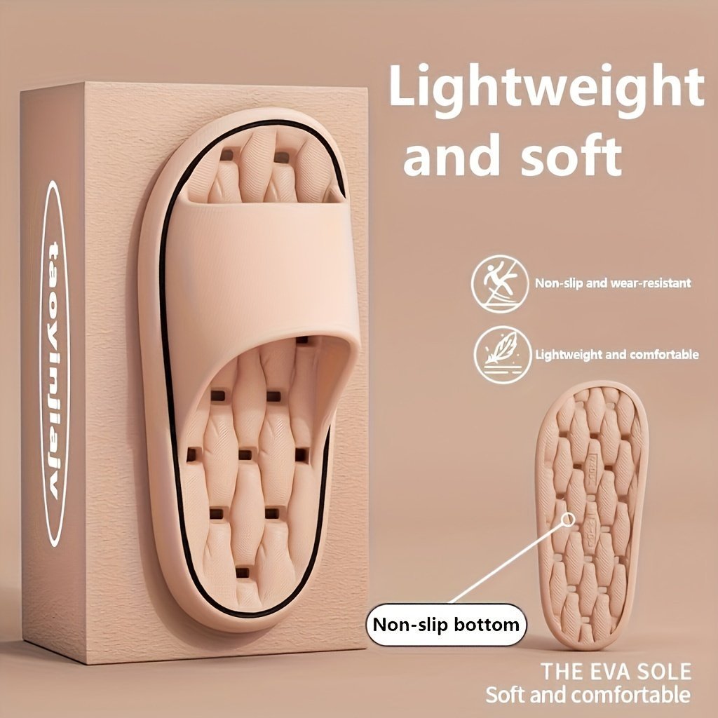 product-fancy-1c8e5ae0-2136-4982-9313-675b5d081f44.jpg Women'S Eva Slippers, Lightweight, Soft, Non-Slip Sole, Solid Color, Quick-Drying, Comfortable, With Hand Washable For Home And Bathroom Use, All-Season Slip-On Slides - Image 1