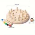 Fhzug Educational Wooden Memory Matching Game - Chess Board With Colorful Pegs, Fun & Engaging Puzzle For Youngsters & Adults, Perfect For Holidays & Gifts, Enhances Memory Skills, Random Colors, Chess Accessories, Gift Item, Classic Design, Durable Construction, Cognitive Development, Family Fun, Highquality Wood, Family Fun Activity, Family Fun Activity, Fhzug - Image 2