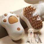 Cat Paw / Lemon Dual Options 3-In-1 Electric Pet Steam Brush, Cat Claws Regular Model (150Mah) One Button Spray Massage Cleaning With Self-Cleansing, 3-In-1. Suitable For Cats And Dogs, Used To Massage Cleanse Remove Loose Hair. Solves Pet Tangles Knots. 400Mah Battery - Image 7