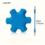 Lanlison 3.5Mm Audio Splitter With Cable - Dual Headphone Jack, For Smartphones, Computers, Tablets - Compatible With, No External Power Needed, Compatible With (Black/Blue/White) - Ideal For Home, Office, Classroom, Podcasting, Live Streaming, Live Streaming Accessories, Sleek Device Design, Durable Audio Gear - Image 5