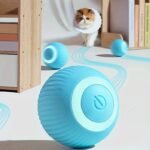 Miaoquanji Automatic Rolling Ball Toy For Cats - Usb Rechargeable Interactive Play Ball With Motion-Activated Glow-In-The-Dark Feature, Durable Silicone, Safe For All Breeds & Sizes, Blue, Cat Ball Toy - Image 10