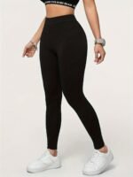 Women'S Pure Black Casual Tight Bottoming Pants, Versatile Clothing|Sleek Leggings|Highwaisted Leggings - Image 4