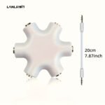 Lanlison 3.5Mm Audio Splitter With Cable - Dual Headphone Jack, For Smartphones, Computers, Tablets - Compatible With, No External Power Needed, Compatible With (Black/Blue/White) - Ideal For Home, Office, Classroom, Podcasting, Live Streaming, Live Streaming Accessories, Sleek Device Design, Durable Audio Gear - Image 7