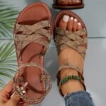 European And American New Large Size Women'S Shoes Ladies Flat Sandals Beach Slippers Summer - Image 20