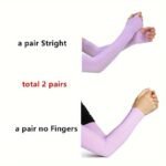 2 Pairs Cooling Arm Sleeves, Unisex Polyester Knit Fabric, Uv Protection, Sun Protection, Hand Washable, Pull-On Design For Sports, Running, Fishing, Cycling, Skiing - Image 13