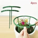 4Pcs Greenhouse Plant Support Stakes, 24.99Cm Semicircle Plastic Vine Climbing Brackets For Indoor Flowers & Garden Care, Arrangement, Pile Frame, Fixed Rod - Image 6