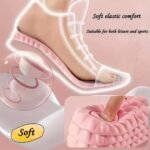 2Pcs Ultra Soft Shoe Insoles - Cushioned Heel & Arch Support, Anti-Fatigue & Anti-Odor - Customizable Cushion Pads For Running, Standing, All Shoes - Pink Color, Trimmable For Fit - Ideal For Women'S Footcare & Athletic Use, Breathable Material, Running Insole, Lightweight Insole, Durable Padding, Orthopedic Support, Active Women - Image 7