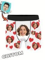 Custom Face Boxers With Picture, Personalized Face Photo Boxers, Funny Underwear With Face, Valentine'S Day/ Anniversary/ Wedding/ Birthday Gifts, Sexy Gift Funny Gag Gifts For Dad/Husband/Boyfriend - Image 3