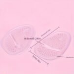1 Pair Tpe High Heel Insole, Transparent Silicone Non-Slip Forefoot Cushion, Half Size Thick Sweat Absorbent Breathable Foot Pad For Shoes, Shoe Insoles, Heel Pads - Image 2