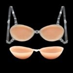 1Pc Silicone Push-Up Bra For Women - Seamless Strapless, Self-Adhesive, Opaque, Wireless Support, Hand Washable - Ideal For Backless Outfits