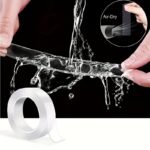 1 Roll Heavy-Duty Transparent Washable & Reusable Double-Sided Adhesive Tape - Strong Removable No Residue For Plastic//White Painted Surfaces, Walls, Doors, - Indoor/Outdoor Use (Not Waterproof, Plastic/ Friendly) - Image 2