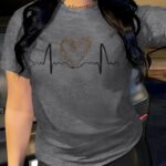 Women'S Casual Print T-Shirt - Comfy & Stylish Short Sleeve, Crew Neck Top For Spring/Summer