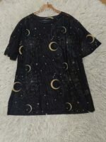 Plus Size Moon Print Top, Casual Crew Neck Short Sleeve Top, Women'S Plus Size?Clothing - Image 2