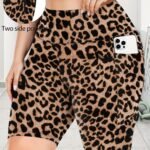 Big Size High Waist Crescent Pocket 5 Points Pants - Drainage Style