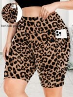Big Size High Waist Crescent Pocket 5 Points Pants - Drainage Style
