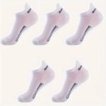 5 Pairs High Quality Summer Breathable Socks, Men Ankle Socks Thin Sports Socks Mesh Casual Athletic Cut Short Socks Size 38-46 - Image 12