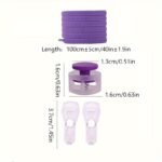 1 Pair Of Durable Polyester Elastic No-Tie Shoelaces With Secure Spring Buckles - Vibrant Colors, Stretchy & Non-Deformable For Sneakers And Casual Shoes, Casual Shoe Laces|Vibrant Shoelaces|Polyester Laces - Image 2