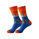 5/10Pairs Men'S Knitted Fun Pattern Crew Socks, Comfy & Breathable Elastic Socks, For Gifts, Parties And Daily Wearing - Image 9