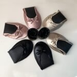 Women'S Portable Ballet Flats, Bowknot Rollable Soft Sole Wedding Flat Shoes, Comfy Dancing Flat Shoes With Purse Bag - Image 15