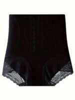 High Waist Lace Stitching Shapewear Panties, Comfy Seamless Tummy Control & Butt Lifting Shaper, Women'S Lingerie & Shapewear - Image 4