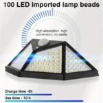 100 Led Induction Light, Solar Charging, Outdoor Waterproof, Intelligent Light Induction, Automatic Brightness Adjustment, Courtyard Wall Light On All Sides Of The Human Body Induction Wall Lamp Outdoor Light, Outdoor Lighting, Courtyard Illumination, Sleek Design, Contemporary Lamp, Solarpowered Design, Longlasting Battery, Energyefficient Lamp, Motion Sensor Light, Outdoor Enthusiasts, Security Lighting - Image 8