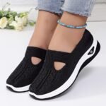 Women'S Breathable Slip-On Sneakers - Lightweight Knit Casual Shoes With Arch Support, Machine Washable & All-Season Comfort, Multi-Color Options For Casual Attire, Ladies Sneakers, Stylish Slipons, Comfortable Fit, Comfort Seekers - Image 9