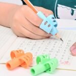 1Pc/2Pcs Two Finger Grips Silicone Learn Writing Tools Writing Pen Writing Correction Devices, Children Study Supplies For Children Halloween Christmas Gifts - Image 6