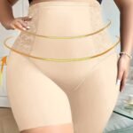 Women'S Plus Sexy Shapewear Shorts, Plus Size Hot Lace Stitching Tummy Control Slimming Shorts