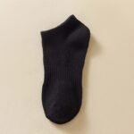 10 Pairs Of Mixed Color Short Socks - Yz - Pure Black And White Comfortable Spring/Summer Matching Set - Image 5