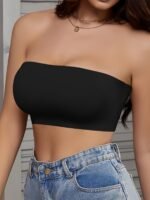 Seamless Solid Bandeau Bra, Comfy Strapless Wrap Chest, Women'S Lingerie & Underwear - Image 10