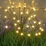 6/8/10-Light Solar Lawn Lamp For Yard, Illuminated Diode Wind Drive Firefly Ground Stake Light, Garden Ramadan Decoration Festival Lamp, Energy-Efficient Switch Control, Detachable Spotlight, Plastic Material, Solar-Powered, Outdoor Lighting - Image 16