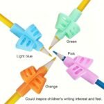1Pc/2Pcs Two Finger Grips Silicone Learn Writing Tools Writing Pen Writing Correction Devices, Children Study Supplies For Children Halloween Christmas Gifts - Image 18