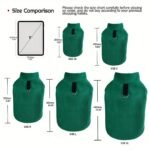 Cozy Plush Dog Sweater Coat For Small & X-Small Breeds - Adjustable Winter Spring Fall Apparel With Paw Print Design, Machine Washable, 4 Colors (Green/Blue/Purple/Pink), Small Dog Sweater, Pet Clothing, Pullover Style, Soft Fabric, Pet Fashion, Fashionconscious Pets - Image 6