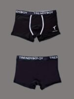 3Pcs Trendyboy Men'S Boxer Briefs - Soft & Breathable Polyester Blend, Comfort Fit With Elastic Waistband, Sleek Geometric Pattern Design For Home & Sports Wear - Image 5