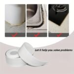 Easy-Install Waterproof Sealing Strip - Self-Adhesive White Pvc, Perfect For Showers, Sinks, Kitchens & Bathtubs - Home & Commercial Use - Image 6