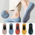 5 Pairs Of Men'S Summer Breathable Mesh Bottom Business Casual Sports Non-Slip Invisible Boat Socks - Image 9