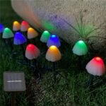 Solar-Powered Mushroom Lights With 10 Leds -, Multi-Color Options (Blue/Purple/Warm), Easy Install, Outdoor Garden & Yard Decor - Image 12