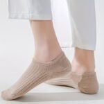 6-Pack Women'S Low-Cut Ankle Socks - Elegant Special Series, 6 Solid Colors (Black, Pink, Beige, Light Grey, White, Dark Brown) - Soft Breathable Comfort Fit, Minimalist Design For Everyday Casual & Formal Wear - Image 5