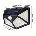 100 Led Induction Light, Solar Charging, Outdoor Waterproof, Intelligent Light Induction, Automatic Brightness Adjustment, Courtyard Wall Light On All Sides Of The Human Body Induction Wall Lamp Outdoor Light, Outdoor Lighting, Courtyard Illumination, Sleek Design, Contemporary Lamp, Solarpowered Design, Longlasting Battery, Energyefficient Lamp, Motion Sensor Light, Outdoor Enthusiasts, Security Lighting - Image 2