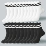 10 Pairs Of Striped Stockings, Suitable For Men And Women - Versatile Socks For Casual Sports - Image 7