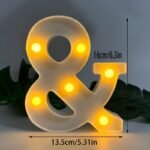 16Cm Led Letter Light With Glow-In-The-Dark Numbers - Warm Yellow Light For Weddings, Birthdays, Christmas, And Home Decor - Battery-Powered, Switch Control, Plastic Construction, Tabletop Lighting | Modern Night Light | Plastic Led Light, Led Lights For Bedroom - Image 29