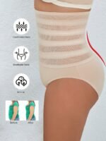 Plus Size High-Waisted Shaping Underwear For Women, Designed To Control The Abdomen And Lift The Hips. - Image 5